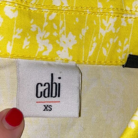 CAbi Utility Jacket Field of Daises 5160 Yellow Coat XS - Picture 8 of 9